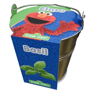 Elmo's Herbs Zinc bucket Basil